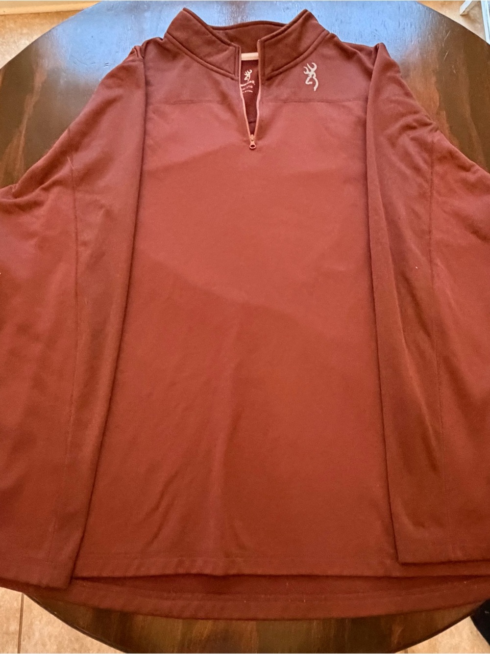 Browning Men's Zip-Up Pullover - Maroon